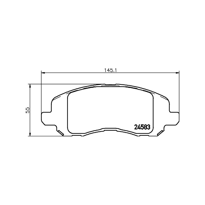 Jeu de quatre plaquettes de frein à disque MINTEX