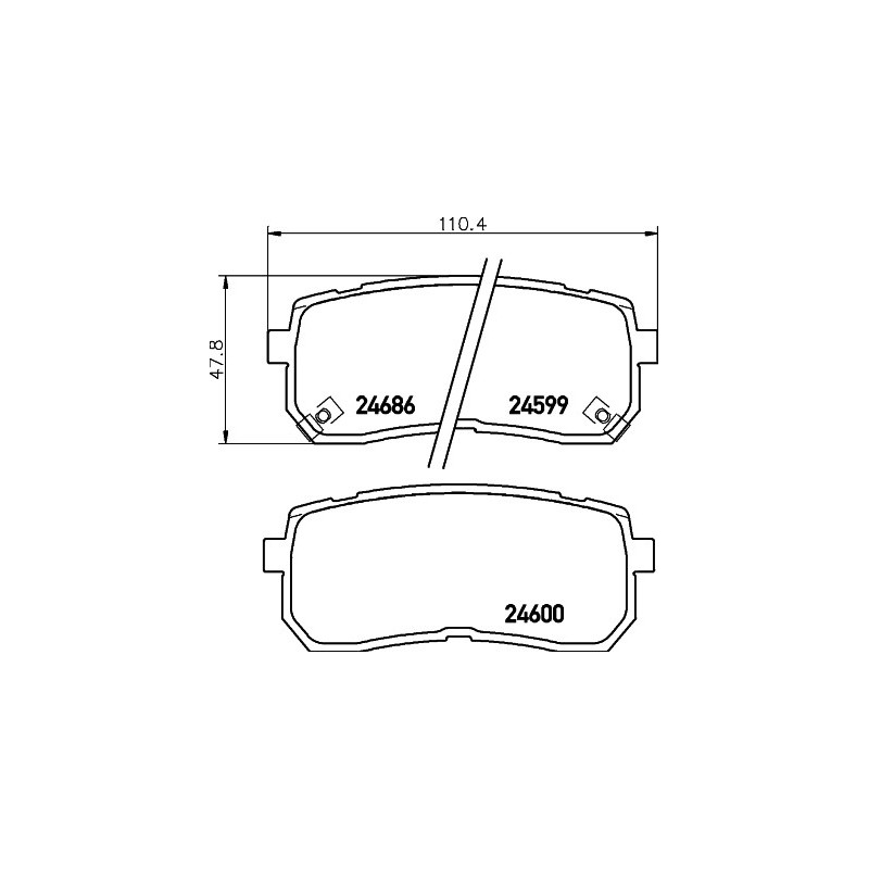 Jeu de quatre plaquettes de frein à disque MINTEX