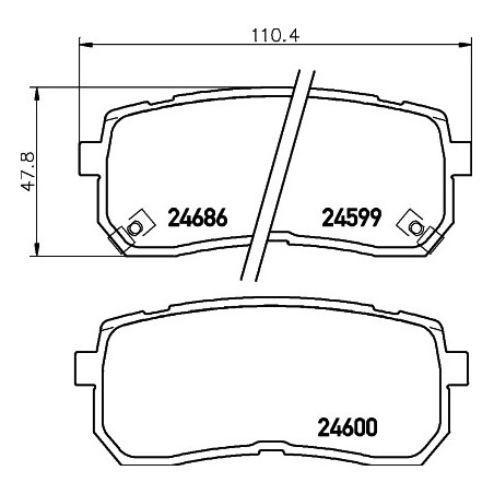 Jeu de quatre plaquettes de...