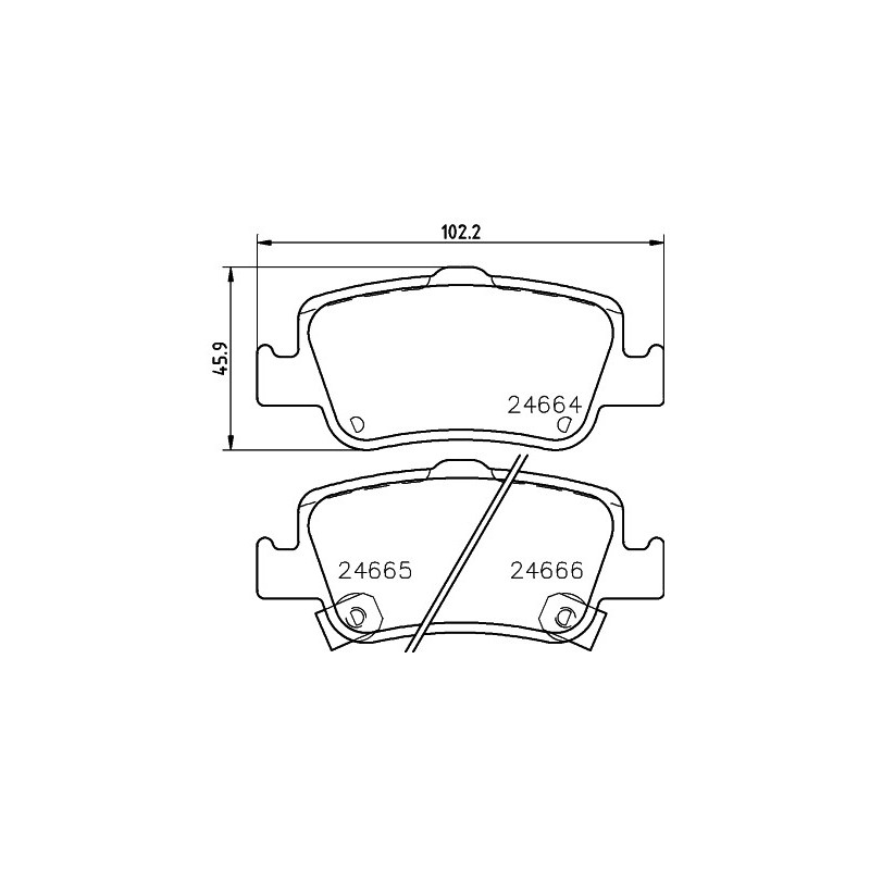 Jeu de quatre plaquettes de frein à disque MINTEX