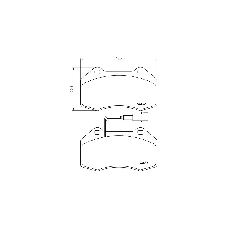 Jeu de quatre plaquettes de frein à disque MINTEX