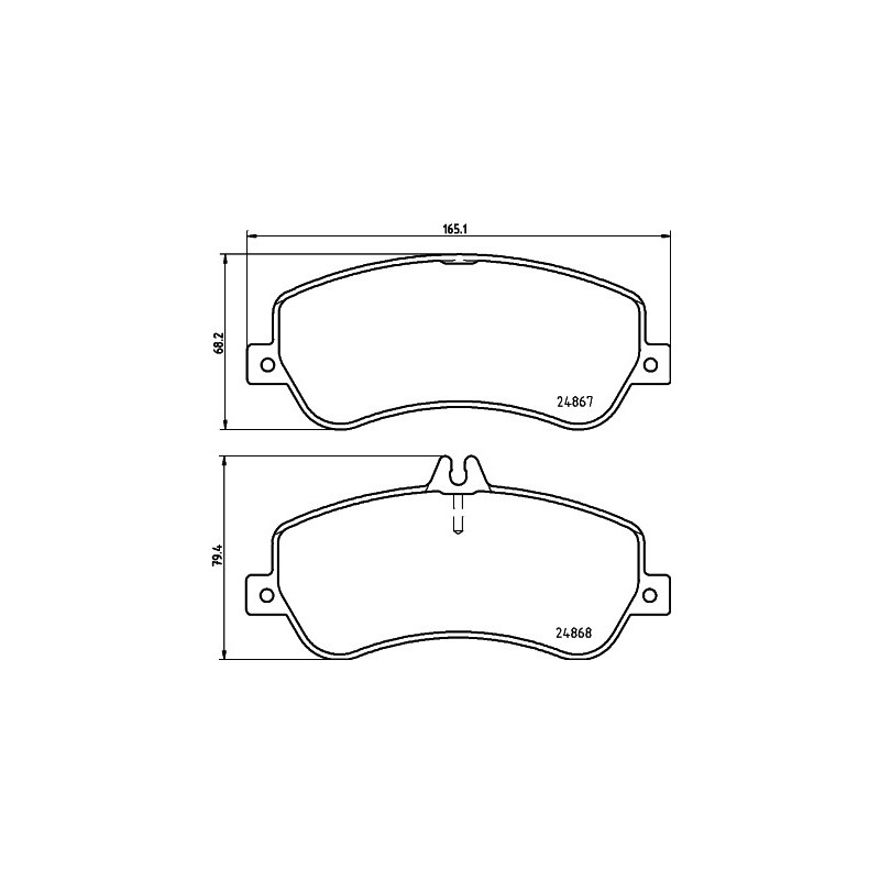 Jeu de quatre plaquettes de frein à disque MINTEX