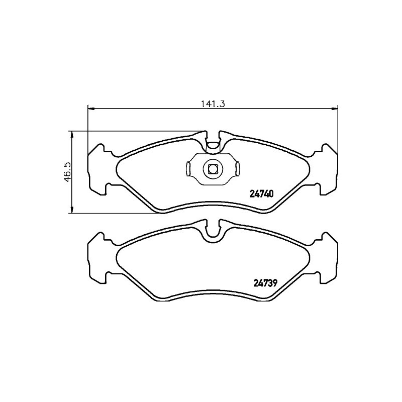 Jeu de quatre plaquettes de frein à disque MINTEX