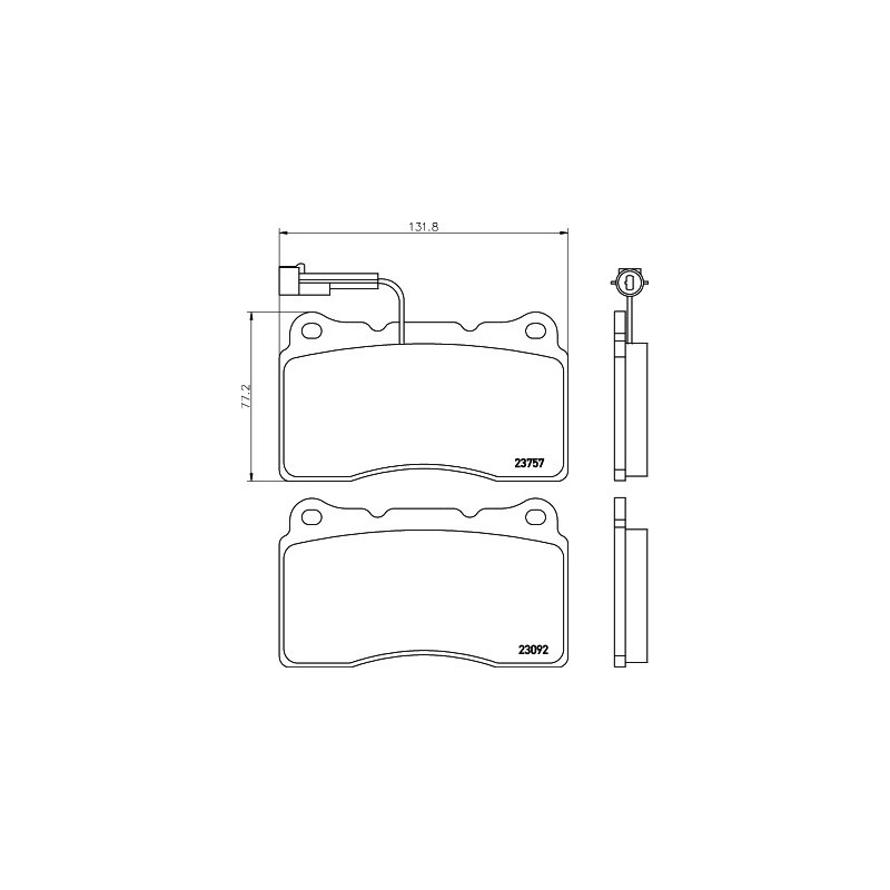 Jeu de quatre plaquettes de frein à disque MINTEX