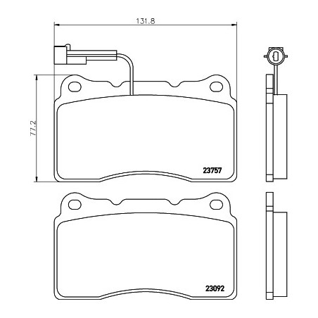 Jeu de quatre plaquettes de...