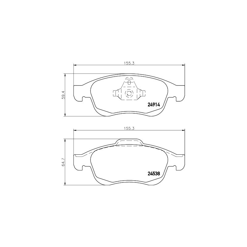 Jeu de quatre plaquettes de frein à disque MINTEX
