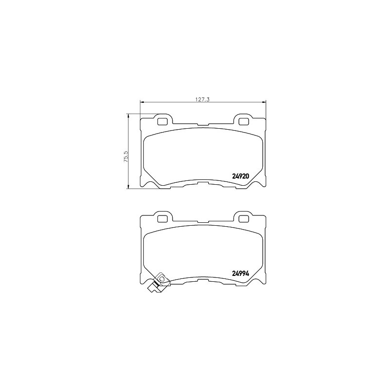 Jeu de quatre plaquettes de frein à disque MINTEX
