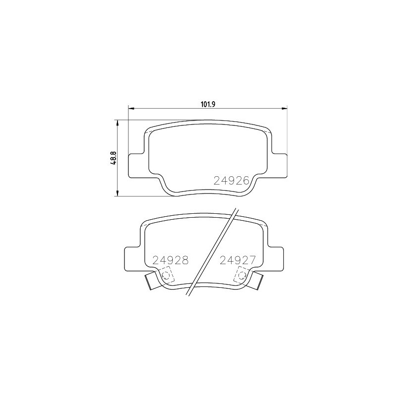 Jeu de quatre plaquettes de frein à disque MINTEX