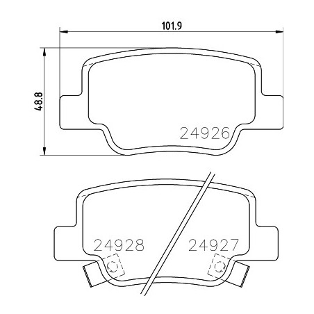 Jeu de quatre plaquettes de...
