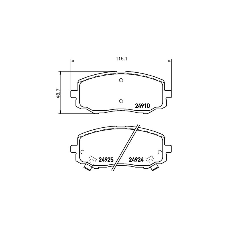 Jeu de quatre plaquettes de frein à disque MINTEX