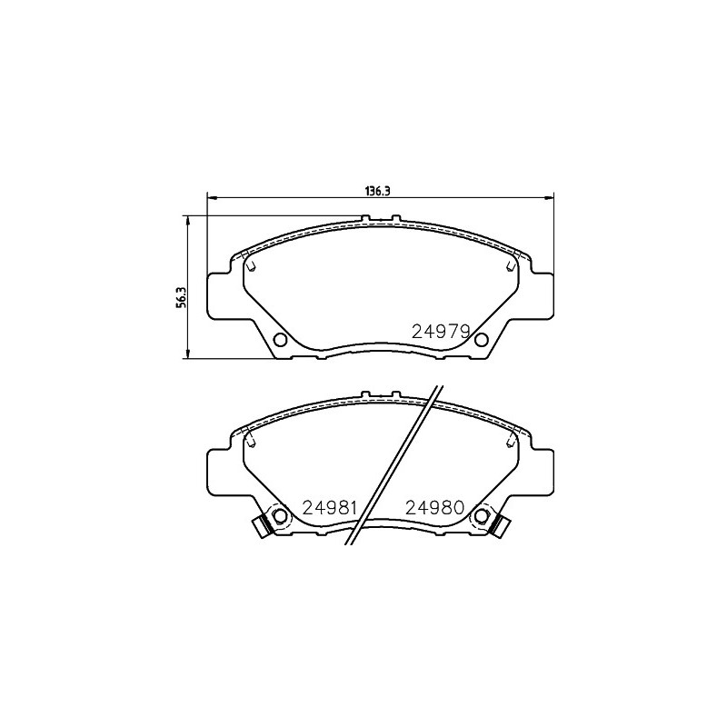 Jeu de quatre plaquettes de frein à disque MINTEX