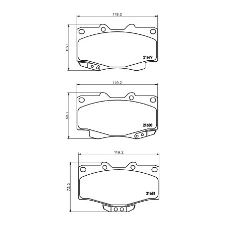 Jeu de quatre plaquettes de...