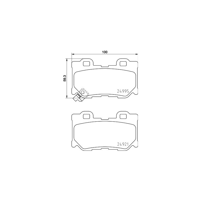 Jeu de quatre plaquettes de frein à disque MINTEX