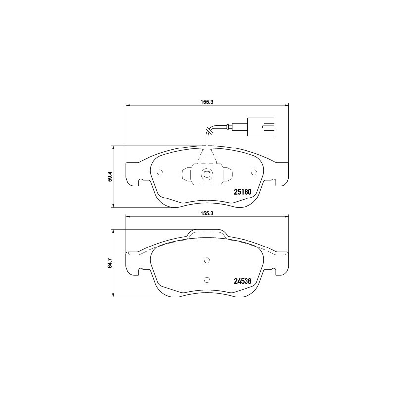 Jeu de quatre plaquettes de frein à disque MINTEX