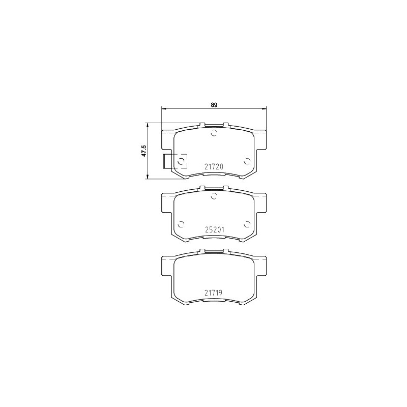 Jeu de quatre plaquettes de frein à disque MINTEX