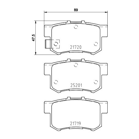Jeu de quatre plaquettes de...