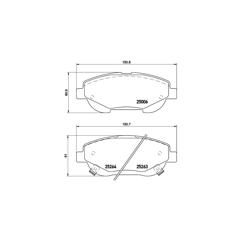 Jeu de quatre plaquettes de frein à disque MINTEX