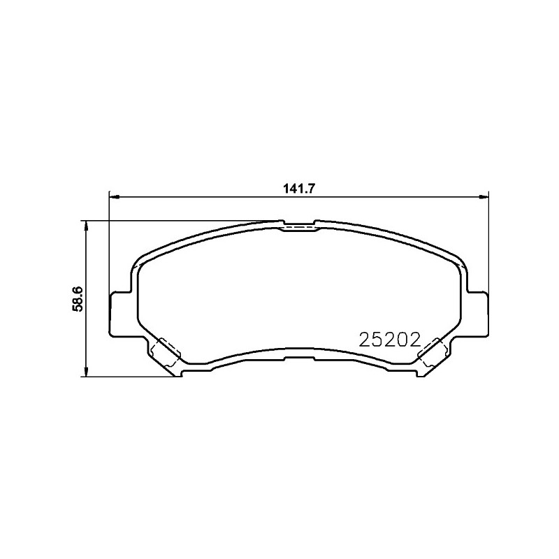 Jeu de quatre plaquettes de frein à disque MINTEX