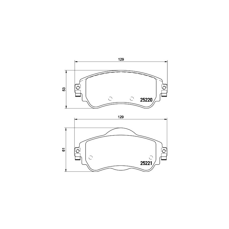 Jeu de quatre plaquettes de frein à disque MINTEX