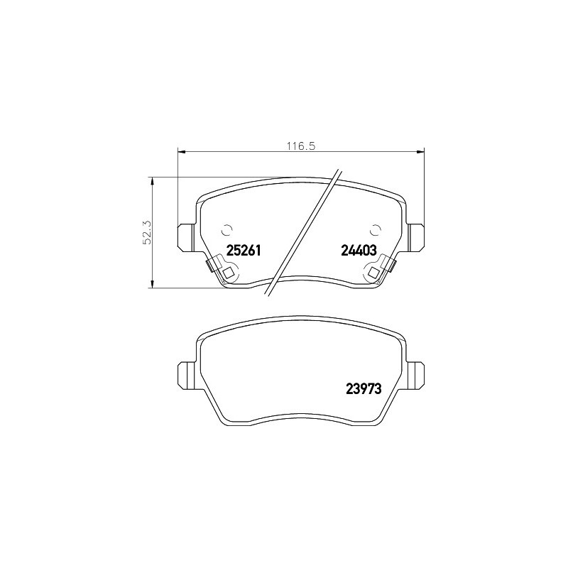 Jeu de quatre plaquettes de frein à disque MINTEX