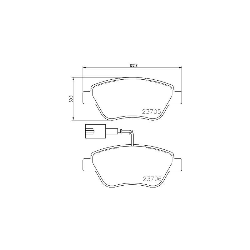 Jeu de quatre plaquettes de frein à disque MINTEX