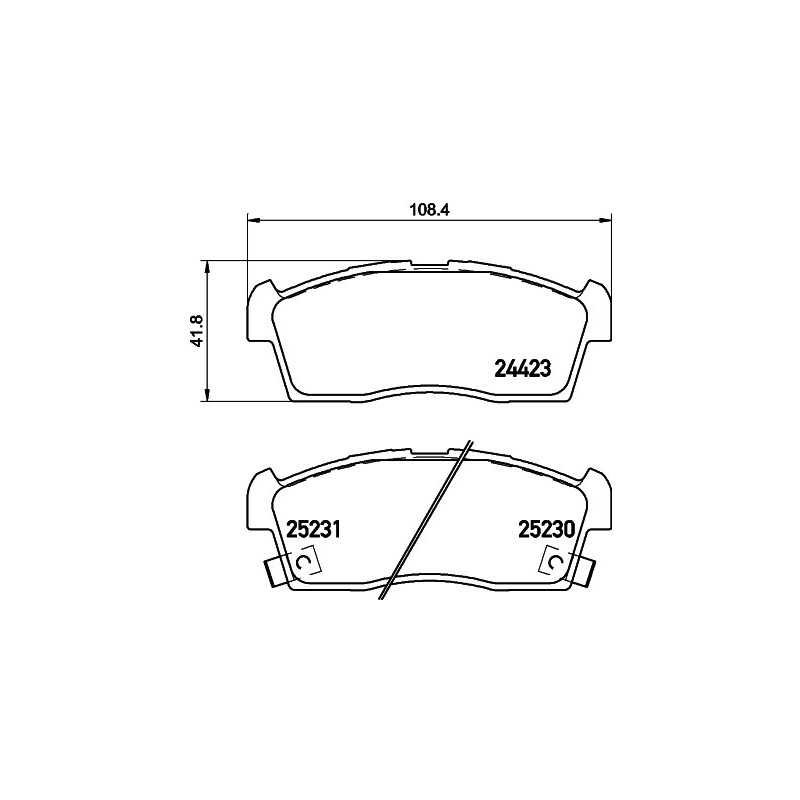 Jeu de quatre plaquettes de frein à disque MINTEX