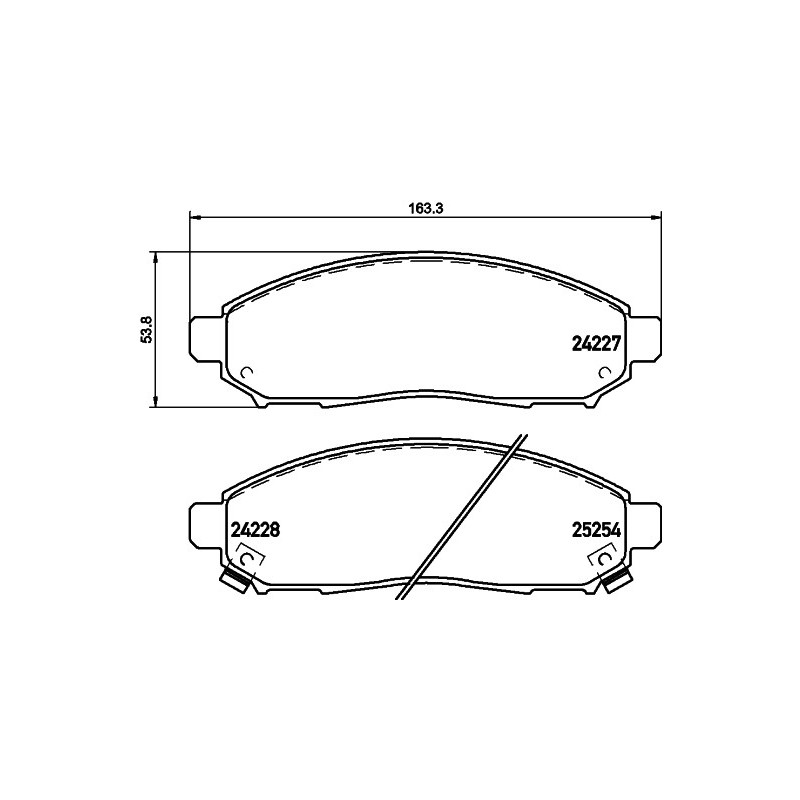 Jeu de quatre plaquettes de frein à disque MINTEX