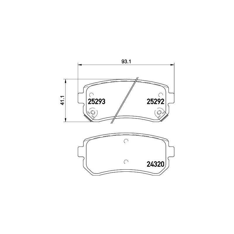 Jeu de quatre plaquettes de frein à disque MINTEX