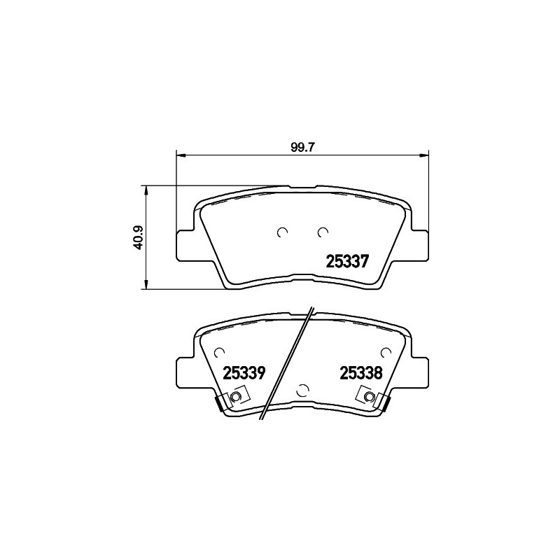 Jeu de quatre plaquettes de frein à disque MINTEX