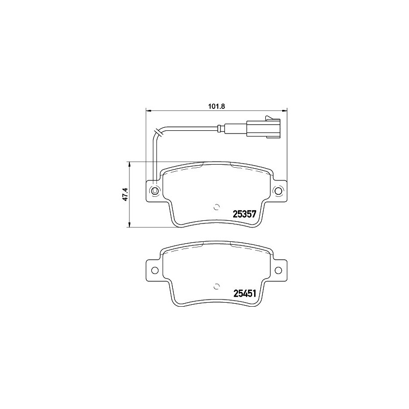 Jeu de quatre plaquettes de frein à disque MINTEX