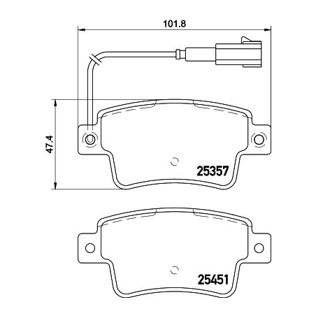 Jeu de quatre plaquettes de...