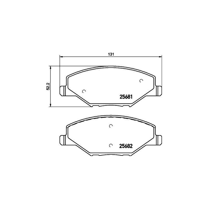 Jeu de quatre plaquettes de frein à disque MINTEX