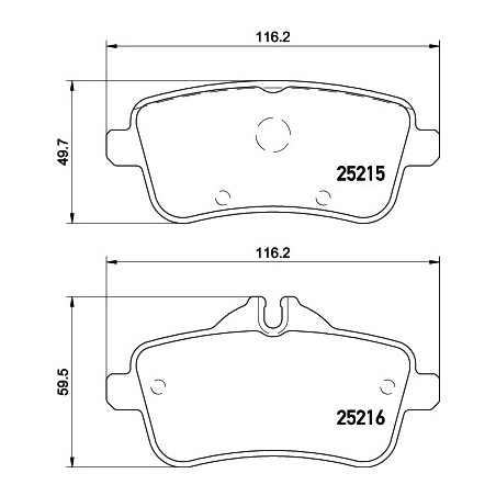 Jeu de quatre plaquettes de frein à disque MINTEX