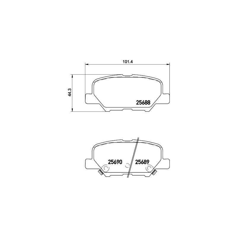 Jeu de quatre plaquettes de frein à disque MINTEX