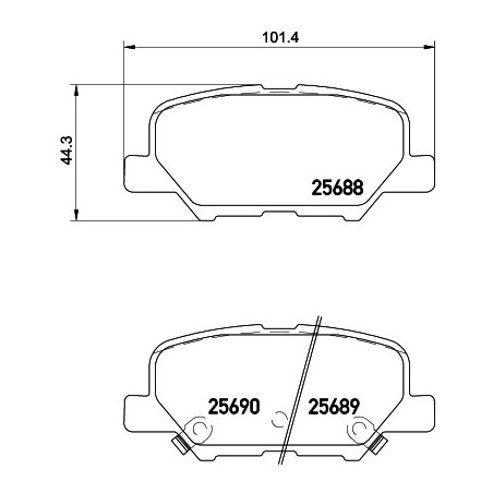Jeu de quatre plaquettes de...