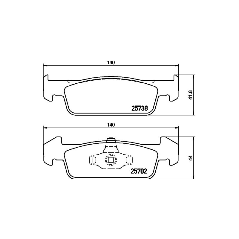 Jeu de quatre plaquettes de frein à disque MINTEX