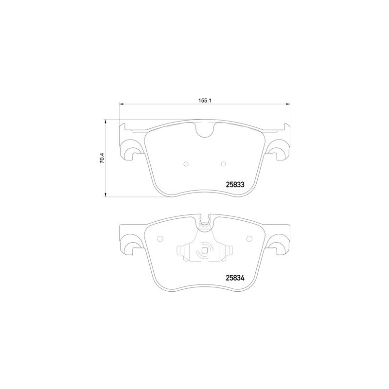 Jeu de quatre plaquettes de frein à disque MINTEX