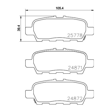 Jeu de quatre plaquettes de...