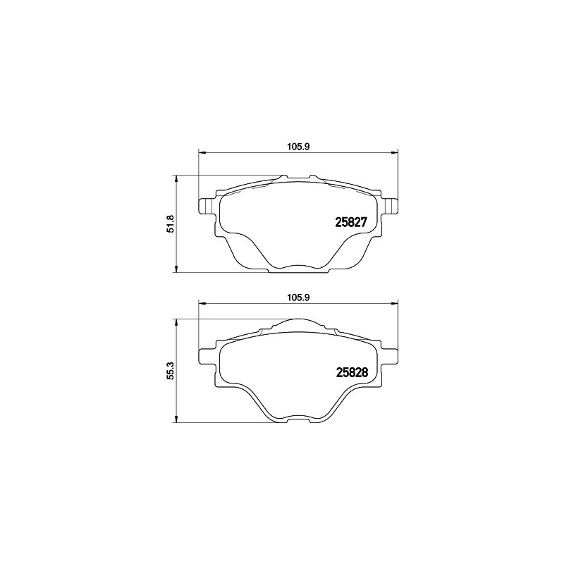 Jeu de quatre plaquettes de frein à disque MINTEX
