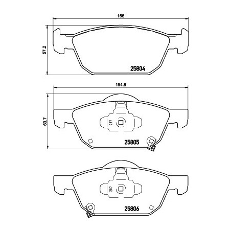 Jeu de quatre plaquettes de...
