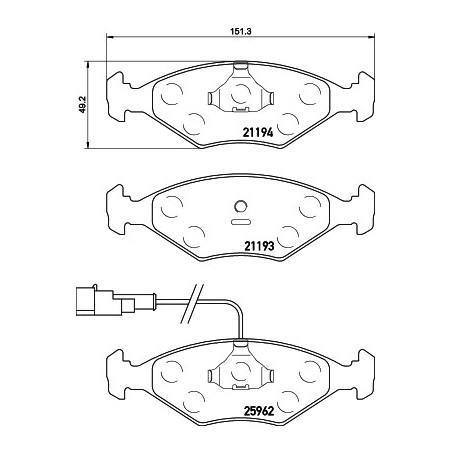 Jeu de quatre plaquettes de frein à disque MINTEX