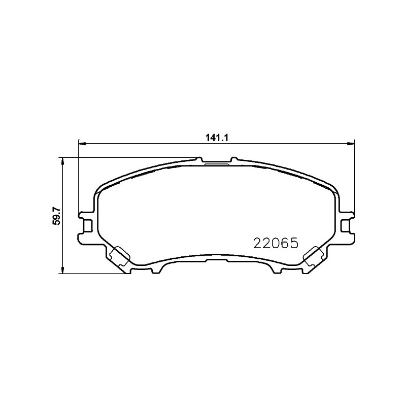 Jeu de quatre plaquettes de frein à disque MINTEX