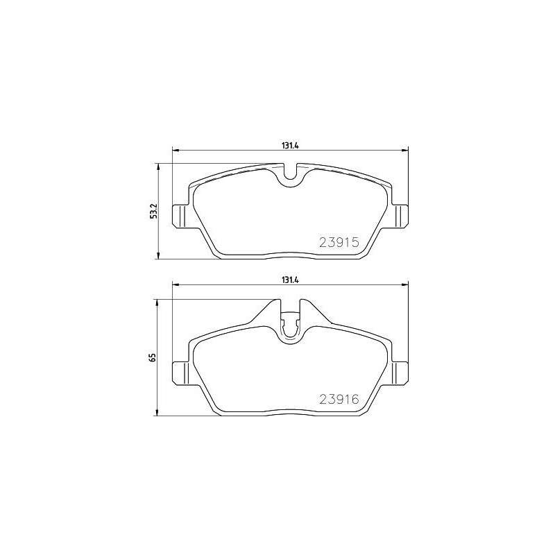Jeu de quatre plaquettes de frein à disque MINTEX