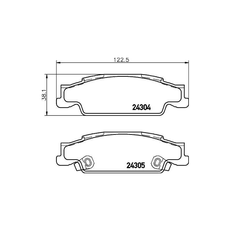 Jeu de quatre plaquettes de frein à disque MINTEX