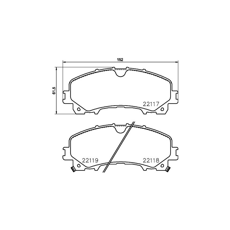 Jeu de quatre plaquettes de frein à disque MINTEX