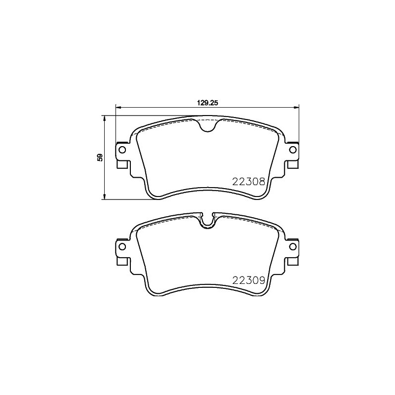 Jeu de quatre plaquettes de frein à disque MINTEX
