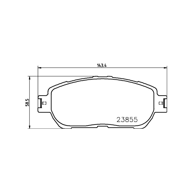 Jeu de quatre plaquettes de frein à disque MINTEX