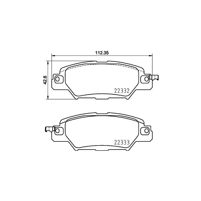 Jeu de quatre plaquettes de frein à disque MINTEX
