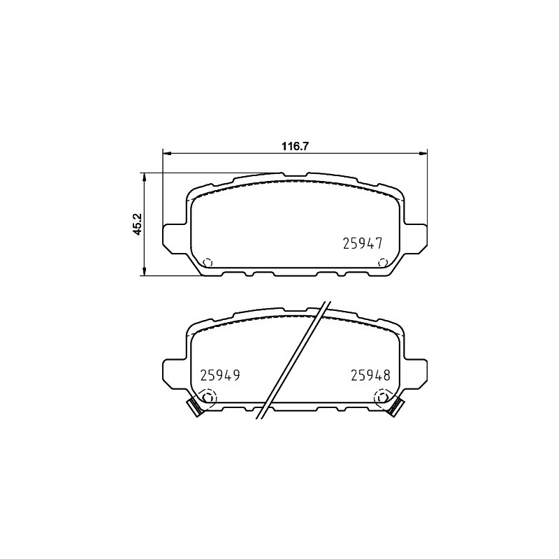Jeu de quatre plaquettes de frein à disque MINTEX