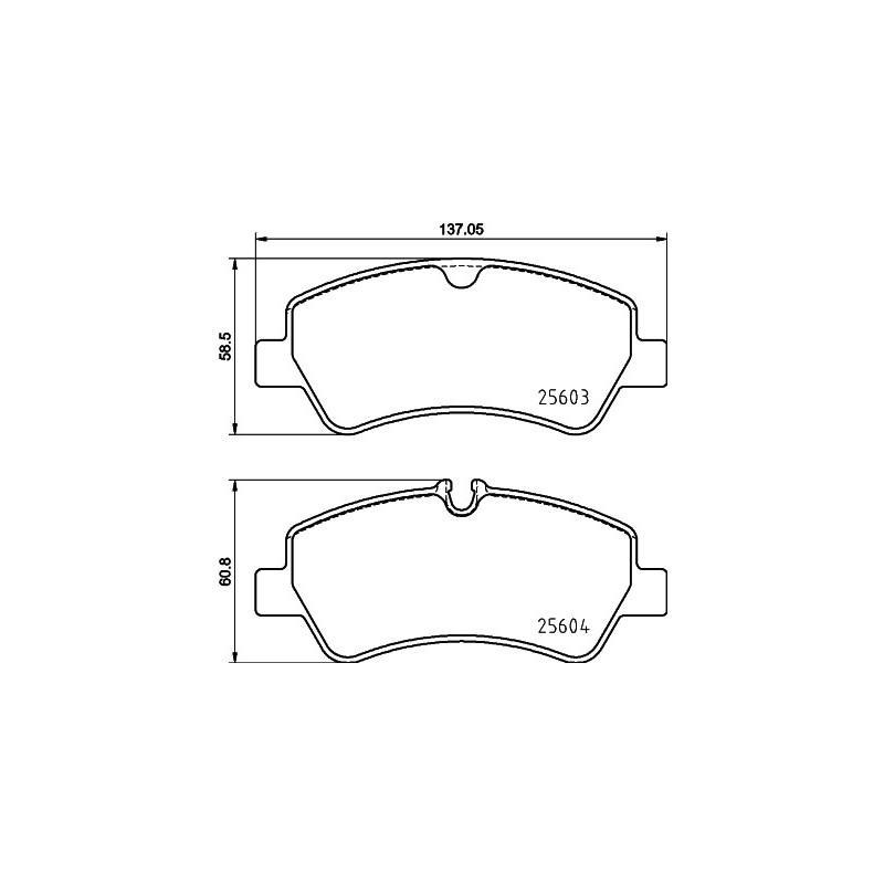 Jeu de quatre plaquettes de frein à disque MINTEX
